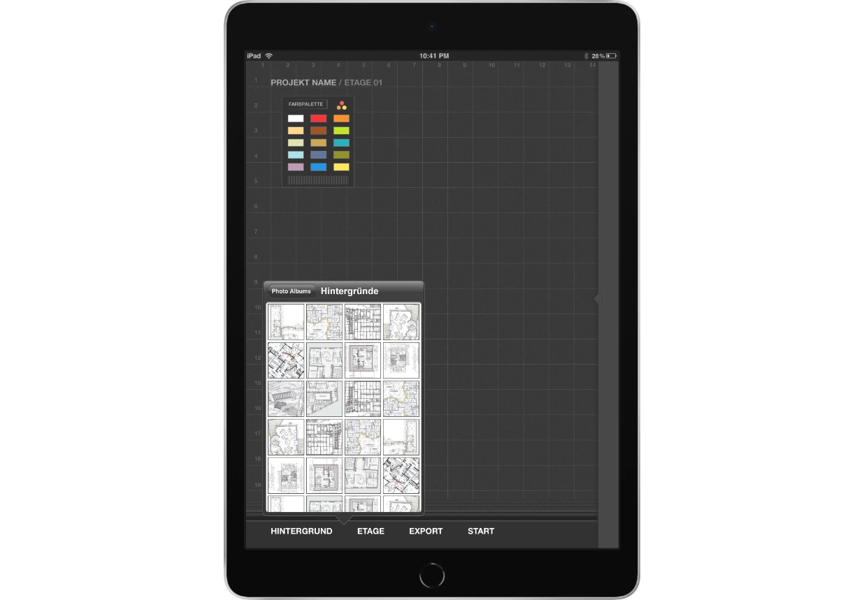 Raumplaner iPad App Übersicht